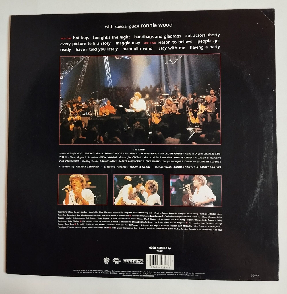 Винтажная виниловая пластинка LP Rod Stewart Unplugged And Seated (Germany 1993)