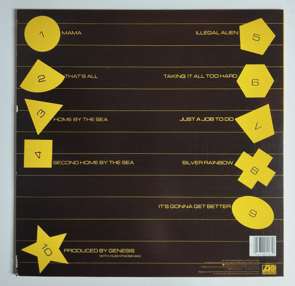 Винтажная виниловая пластинка LP Genesis Mama (USA 1983)