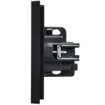 FORTE&PIANO Розетка 1-местная с заземлением с защитными шторками винтовое крепление 16А FP115M металл черный IEK