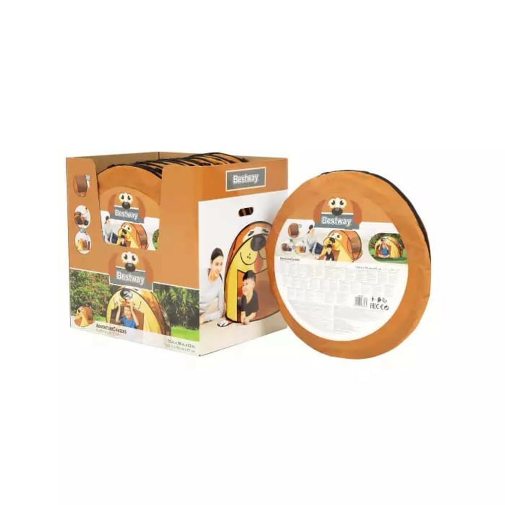 Детская игровая палатка Собака 182х96х81 см Bestway 68108, игровой домик тент пляжный самораскладывающийся