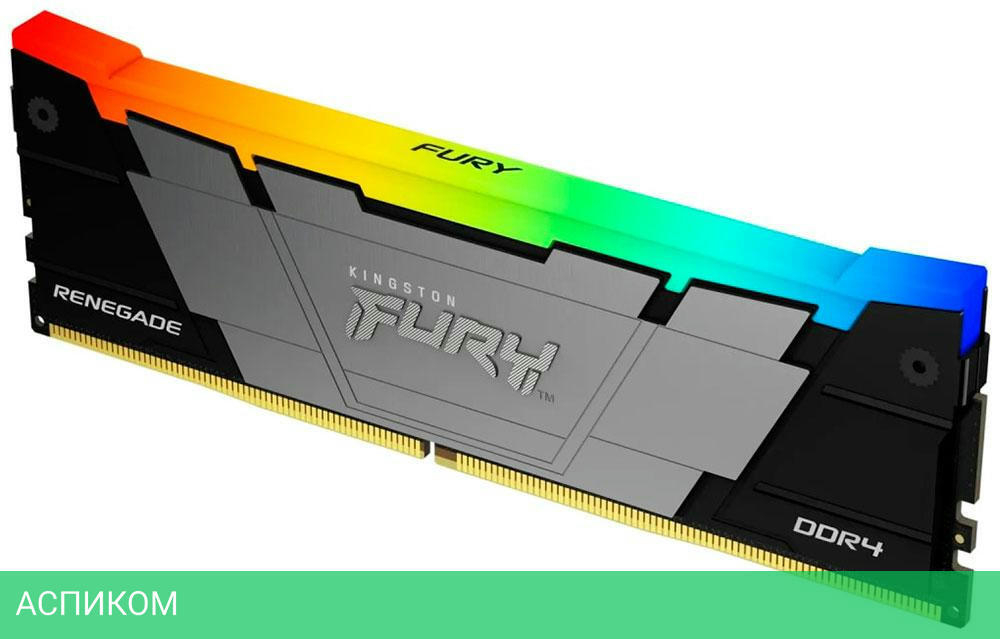 Оперативная память Kingston Fury Renegade RGB Gaming RTL DDR4 4x32GB (KF436C18RB2AK4/128)