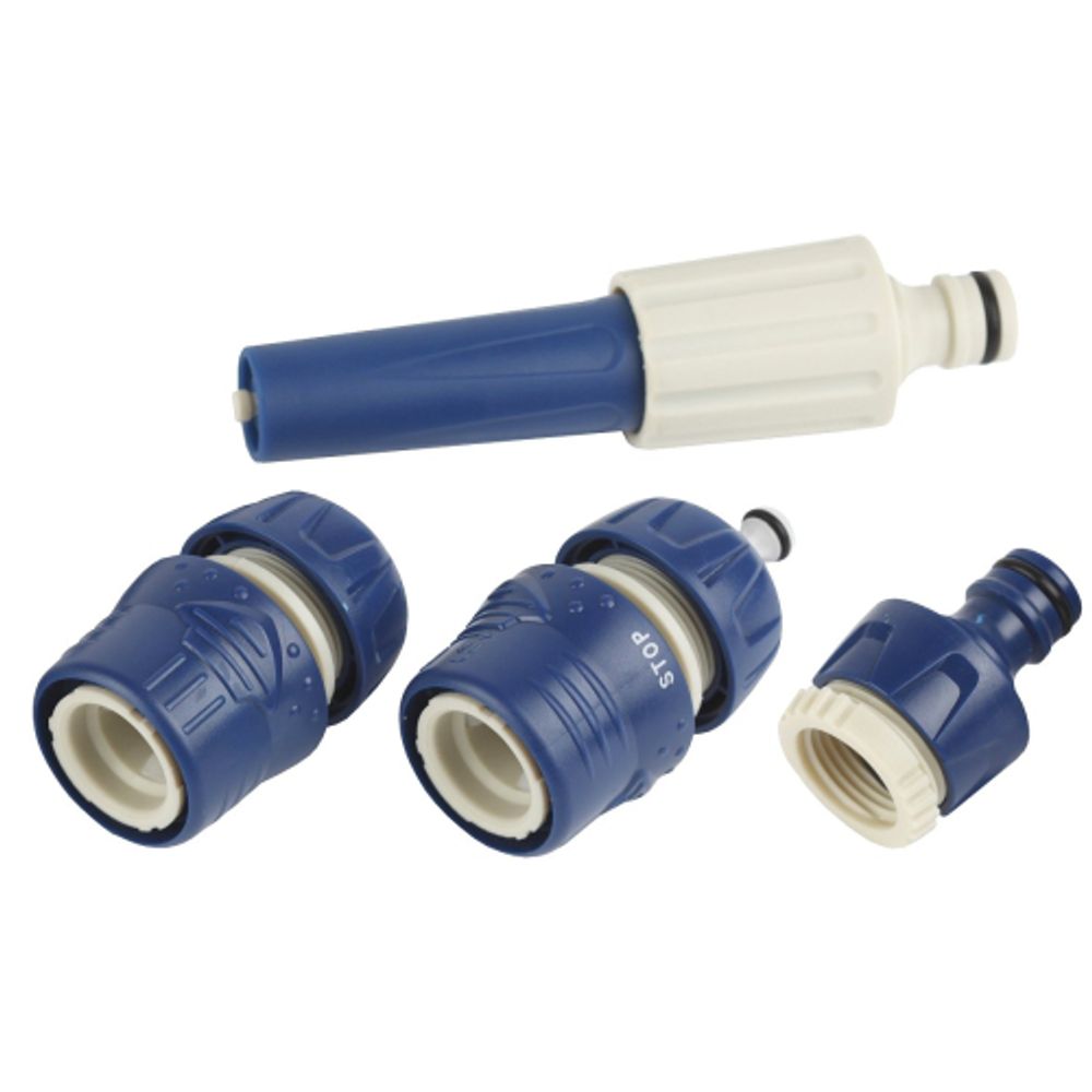 GAKP12-095 GREEN APPLE ЕСО Комплект для полива (наконечник, штуцер, коннектор, коннектор с аквастопо | Аксессуары для полива Green Apple