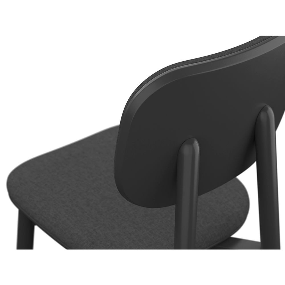 Стул с обивкой Saga, рогожка, темно-серый