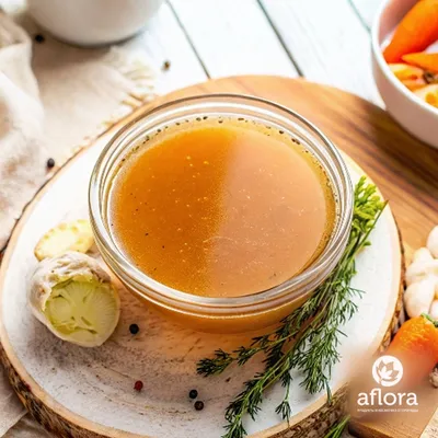 Фотография Костный говяжий бульон с куркумой / 320 мл купить в магазине Афлора