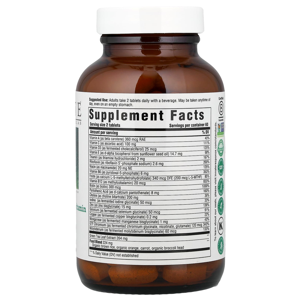 Innate Response Formulas, мультивитамины для женщин старше 55 лет, без железа и витамина K, 120 таблеток