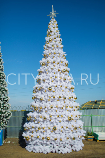 Сосна уличная искусственная "Уральская" каркасная белая