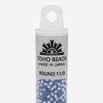 Японский бисер TOHO Round 11/0 (№33F), с внутренним серебрением, прозрачный матовый