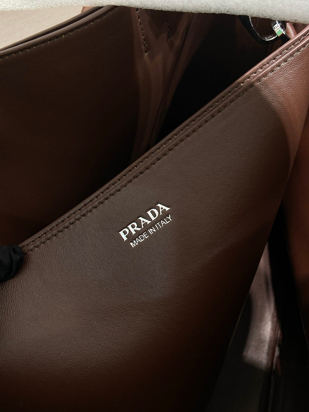 Prada Buckle Leather Bag With Belt 48 cm
