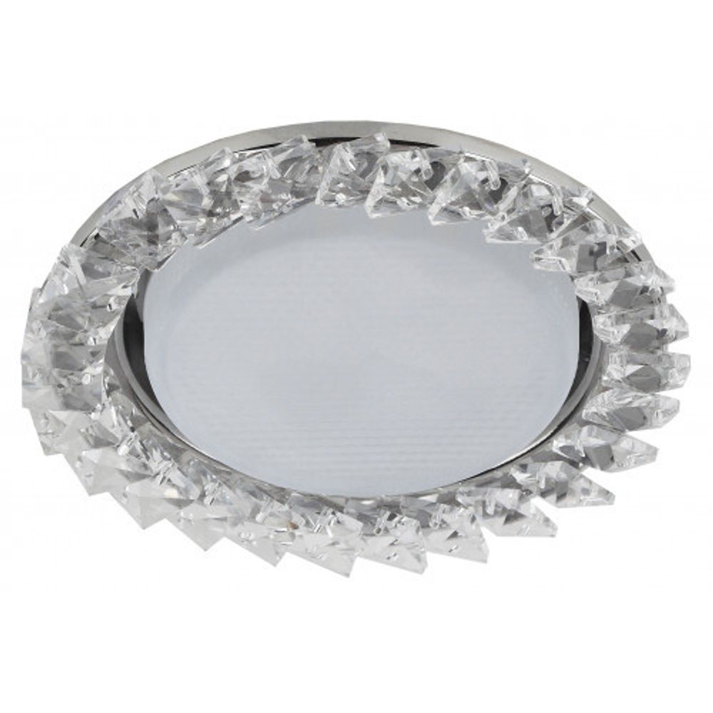 DK86 CH/WH Светильник ЭРА под лампу Gx53, 220V,13W, хром/прозрачный