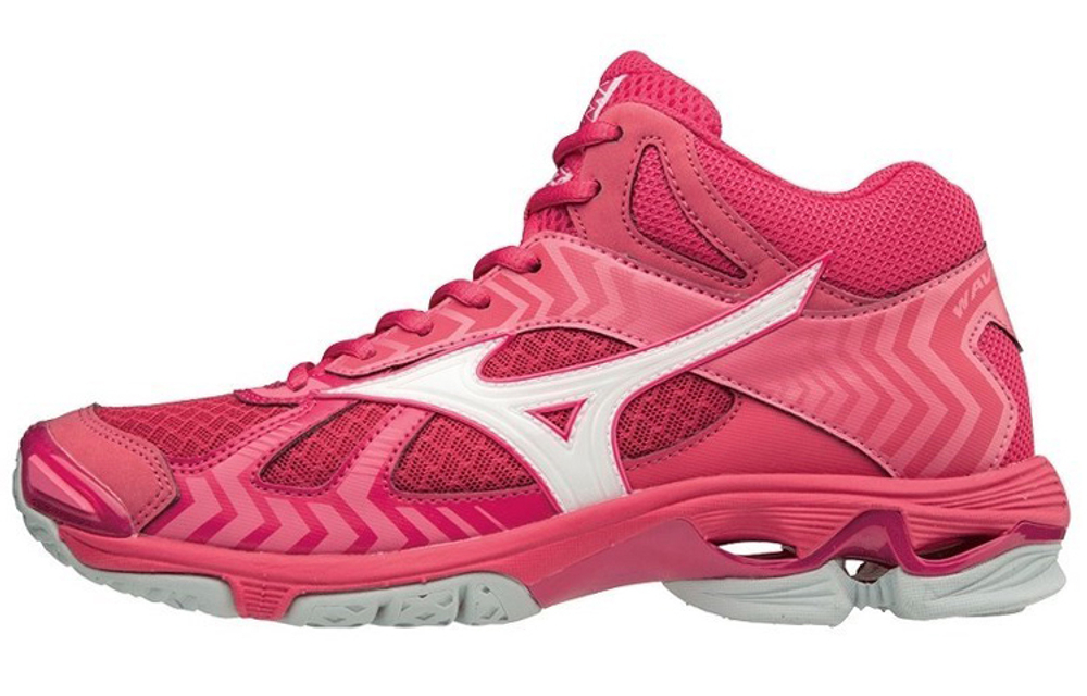 Mizuno Volleyball Shoes Women"s Mid top Pink