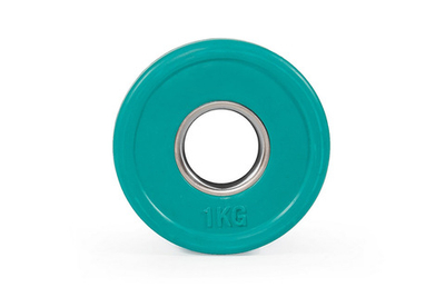 Цветной тренировочный диск 1,0 кг (малый, цвет - зеленый)