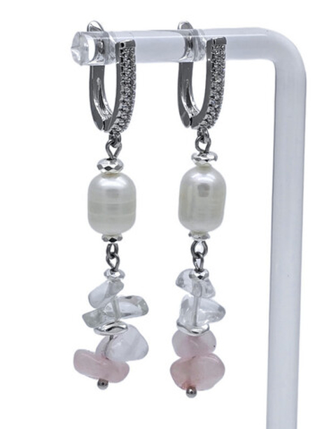 91002704 Серьги Роман с камнем