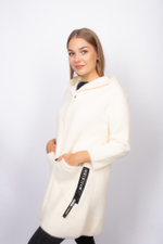 Кардиган из ангоры с капюшоном купить