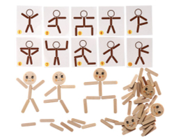 Мозаика из палочек "Человечки"