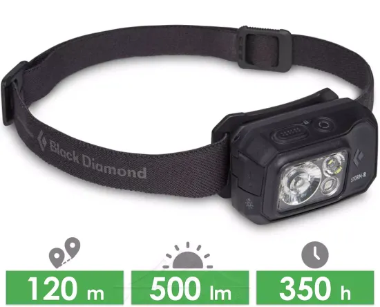 Фонарь налобный Black Diamond Storm, 500-R люмен, Black (BD 6206750002ALL1)