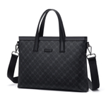 GOLF PVC 15 Inch Laptop Bag, Commute Travel Handbag, Briefcase Large Men"s Black