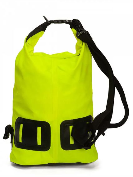 Гермосумка через плечо Sargan Пляжка с доп.карманом 15 л желтая флуор