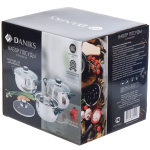 Набор посуды нерж, 6 пр, кастрюли 2, 2.9, 3.9 л, DNN1, SD-A19-6