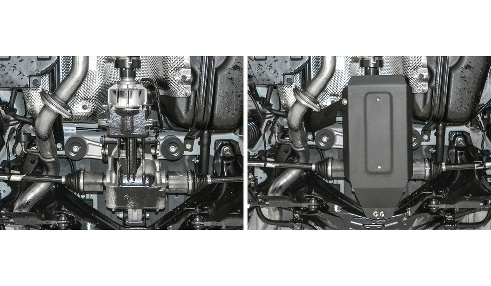 Защита редуктора АвтоБроня для Haval F7 (V - 1.5T; 2.0T) 2019-2022 2022-н.в./Haval F7x (V - 1.5T; 2.0T) 2019-2022 2022-н.в., штампованная, сталь 1.5 мм, с крепежом, 111.09419.1
