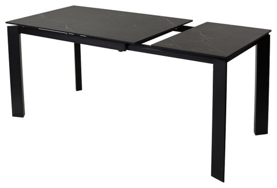 Стол CORNER 120 MATT BLACK MARBLE SOLID CERAMIC/BLACK