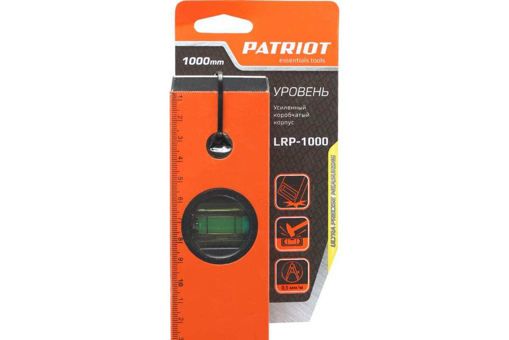 Уровень PATRIOT LRP-1000, магнитный, алюминиевый, фрезерованный, 1000мм 350005553
