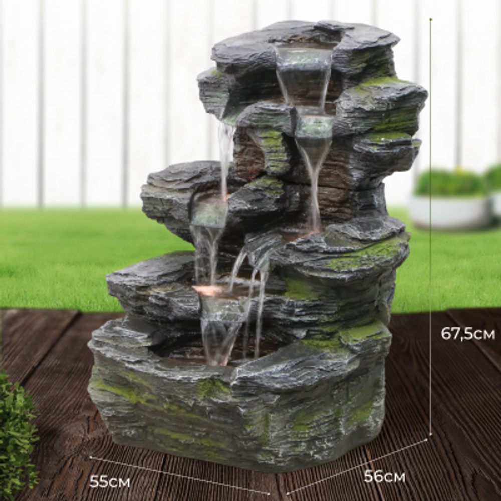 Фонтан Haomei Fountain водопад с подсветкой 55х56х67.5 см
