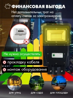 Светильник на солнечной батарее 20Вт