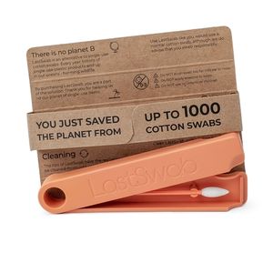 Палочка для макияжа многоразовая LastSwab в персиковом кейсе