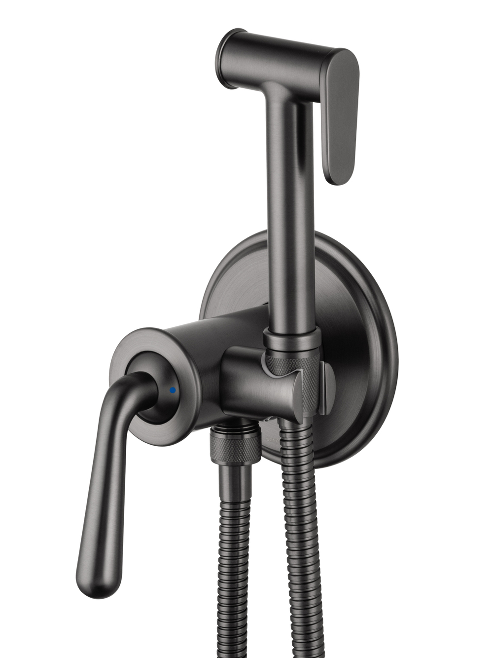 Смеситель с гигиеническим душем встраиваемый WONZON & WOGHAND STEAM, Темный графит (WW-88829008-BGM)