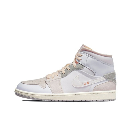 Кроссовки Air Jordan 1 Mid White and Phantom