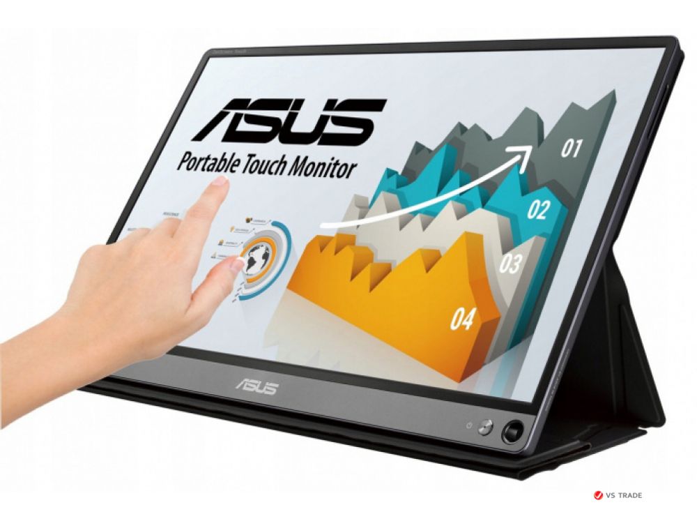 Монитор ASUS MB16AHT 15.6&quot; IPS,Touch,16:9 FHD (1920x1080x60Hz),250cd/m2,700:1,178/178,5ms,2xUSB-C,mH