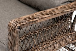 "Гранд Латте" диван трехместный из искусственного ротанга, цвет коричневый