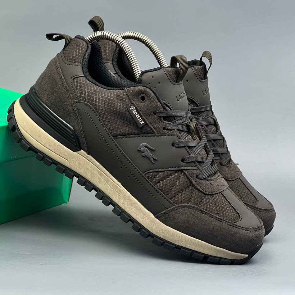 Кроссовки Lacoste GoreTex ТЕРМО #370 (корич.)