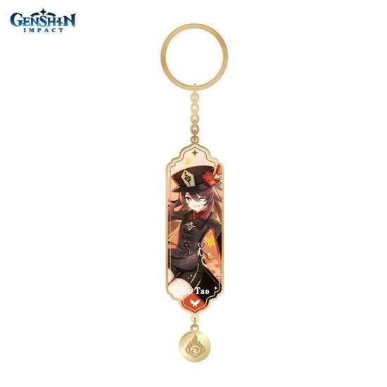 Брелок металический Character Banner Art Metal & Resin Keychain Moment of Bloom Hutao 6974696615609