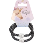 Резинки для волос 2шт «МАЛЬТА», шамбала, микс 6 цветов, d-5,5см (подвес Единорог)