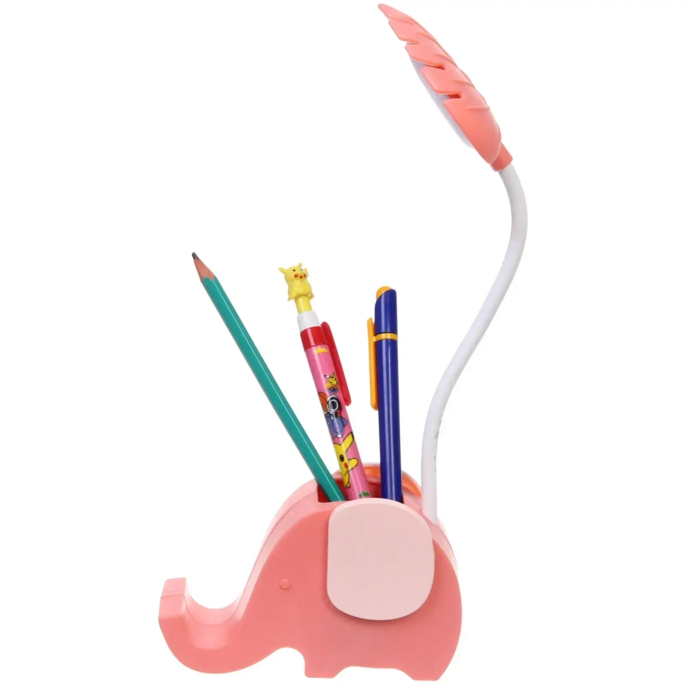 Настольная лампа «Sweet - Слоненок» 13*7*12.5 см LED с подстаканником, USB 0.6-3W, Розовый