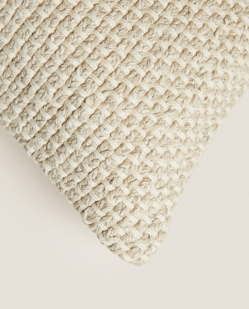 Zara Home наволочка декоративная из хлопка, светло-бежевый