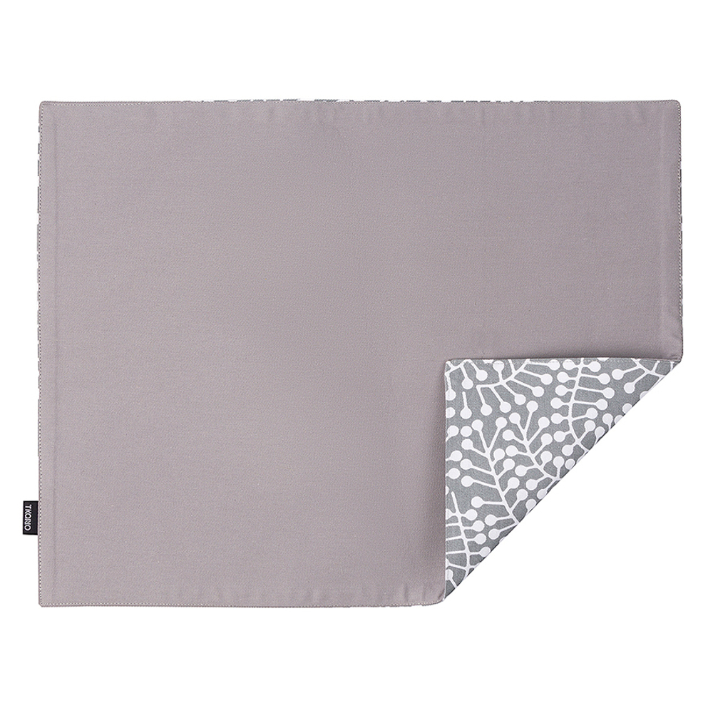 Салфетка двухсторонняя под приборы серая с принтом Спелая Смородина из коллекции scandinavian touch, 35х45 см