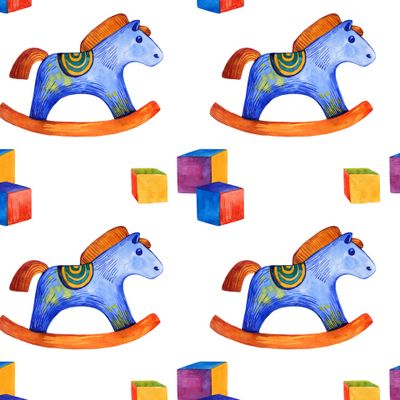 Toy horse & blocks