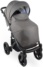Детская коляска Bexa Ideal Eco 3 в 1 с автокреслом Avionaut Cosmo IE06 черный+т.серая кожа