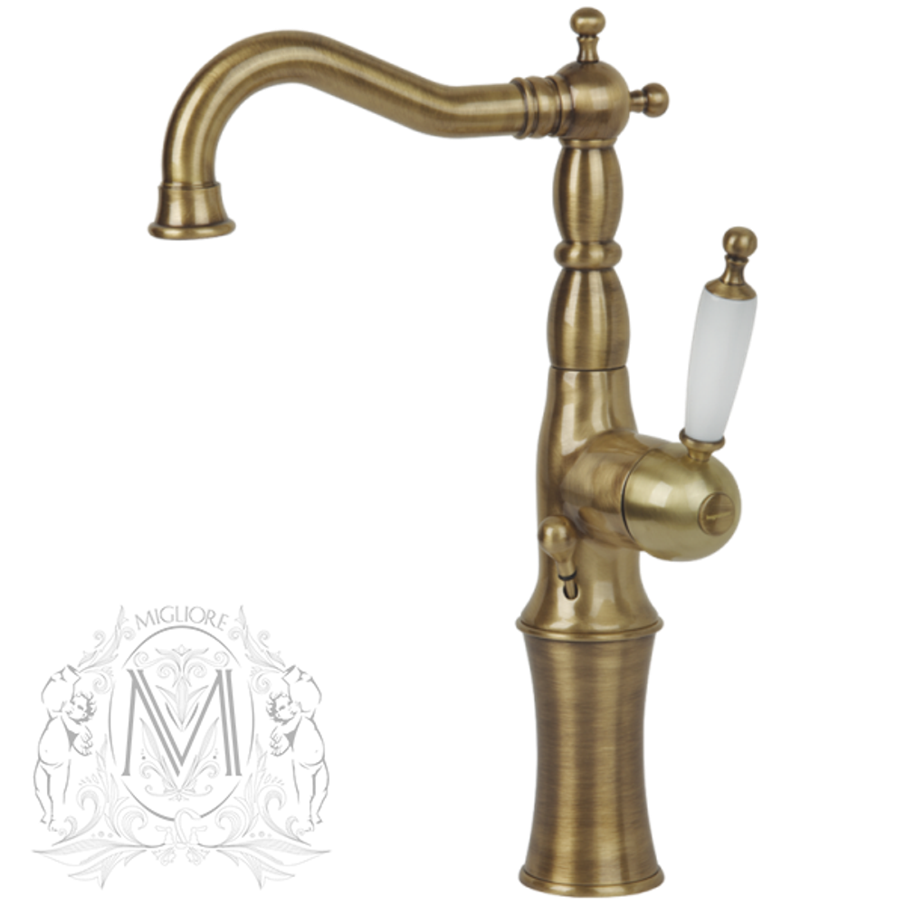Смеситель для раковины высокий Migliore Oxford BN.OXF-6317 бронза