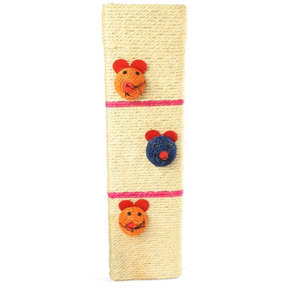 Когтеточка Triol из сизаля с тремя игрушками "Доска №106", 490*130*20мм