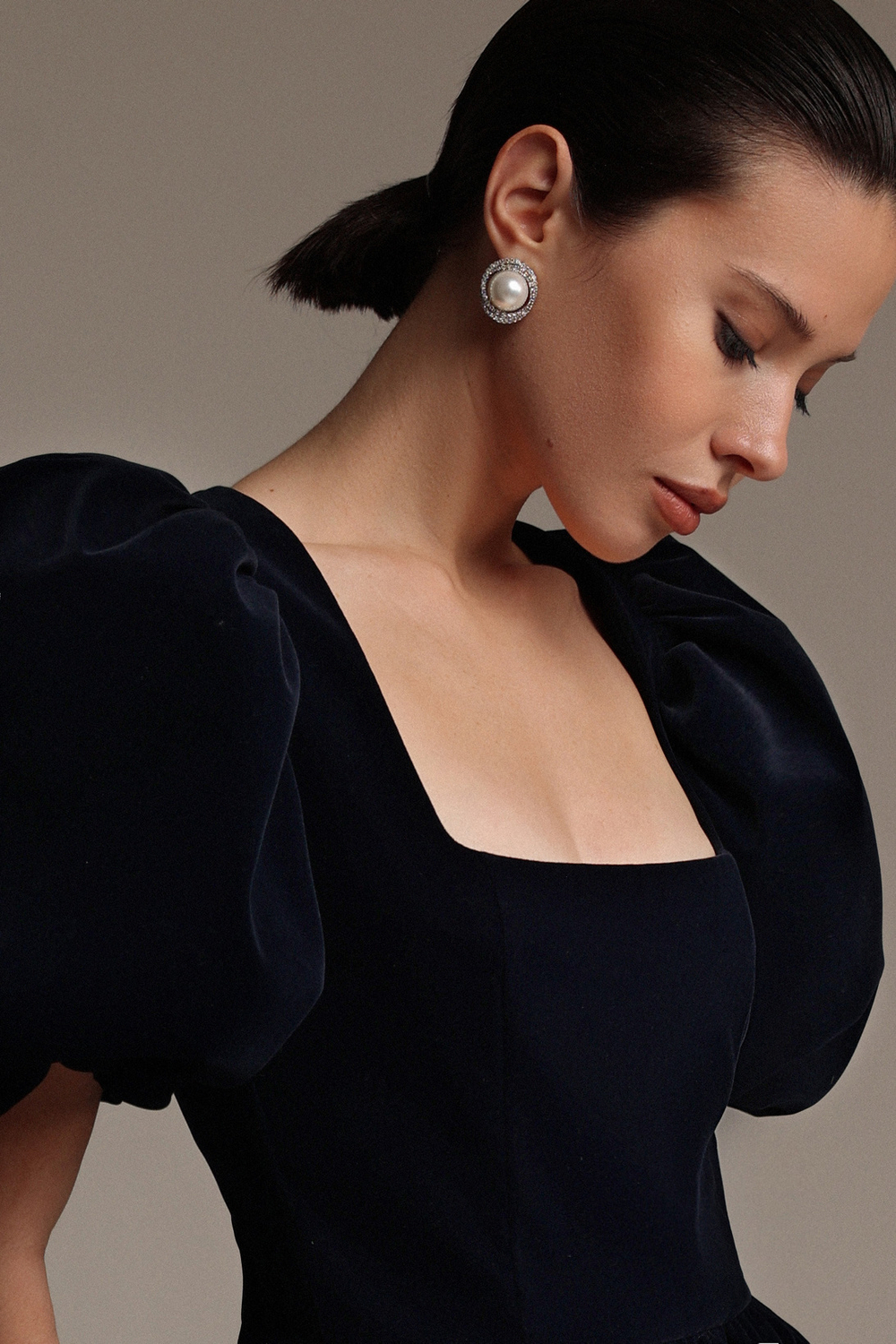 Платье из бархата мини