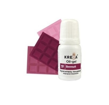 Краситель Oil-gel "KREDA" (жирорастворимый) 19 винный 10 мл