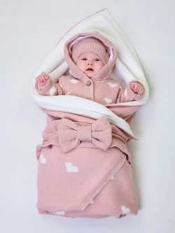 Конверт на выписку для новорожденных на меху