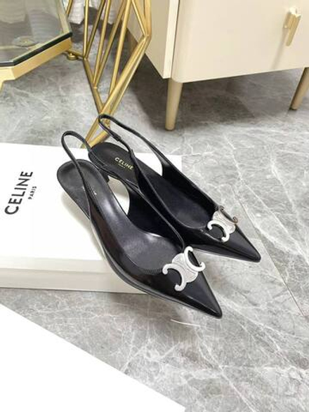 Женские туфли Celine черного цвета без задника