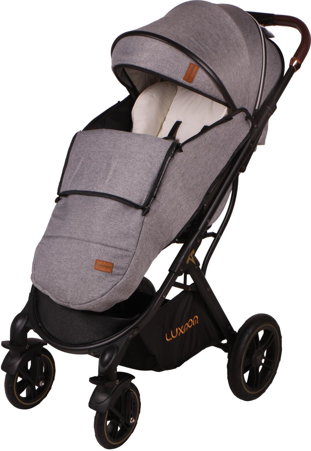 Прогулочная коляска luxmom 609 Серый текстиль