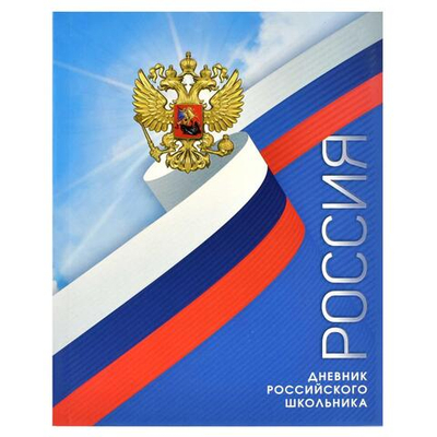 Дневник российского школьника А5+ 48л. интегр.переплет "Мирное небо" матов.ламин., универс.шпаргалка