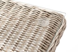 "Латте" плетеный стол из искусственного ротанга 200х90см, цвет бежевый