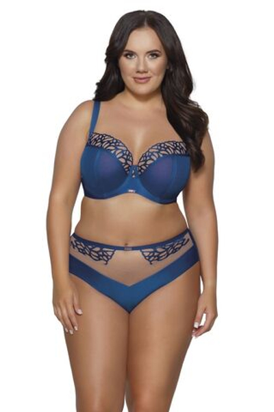 Синий бюстгальтер с шитыми +size чашками Monarch (Размер: 75L) (Цвет: синий)